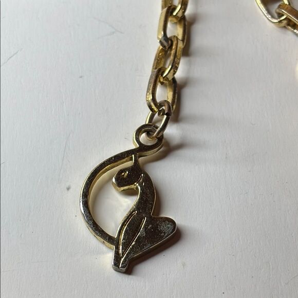 Vintage Baby Phat Gold Tone Chain Link Belt with Rhinestone Cats 33-47” - Picture 4 of 6